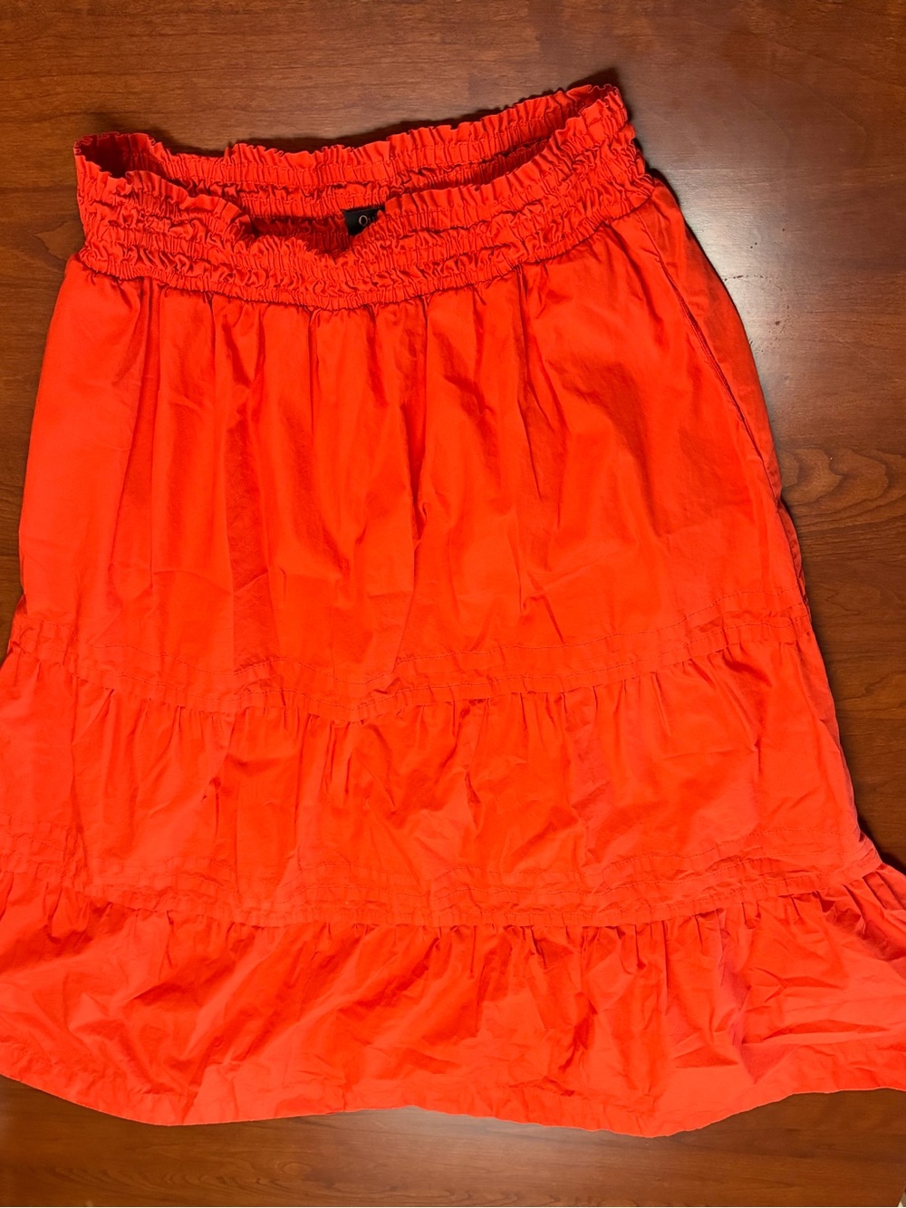 Quince Tiered Maxi Skirt in Vibrant Orange